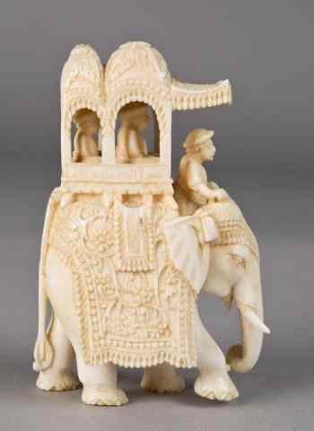 Appraisal: A Very Fine Indian Carved Ivory ElephantVery finely carved to