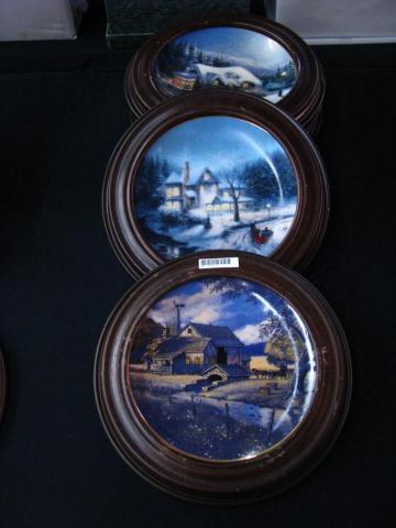 Appraisal: Six Various Collector Plates including Knowles ''Moonlit Sleigh Ride'' Franklin