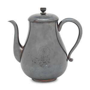 Appraisal: A Japanese Silver Teapot with character marks to underside ozt