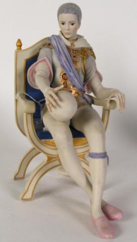 Appraisal: Cybis figure of a seated Hamlet holding a skull Measures