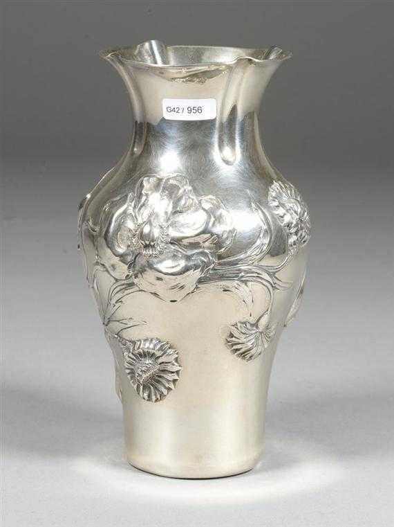 Appraisal: FRENCH VASE circa Silver with maker's mark H cm