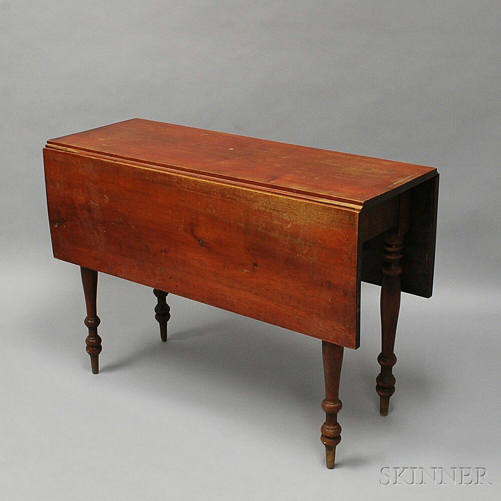 Appraisal: Federal Red-stained Birch Drop-leaf Table New England early th century