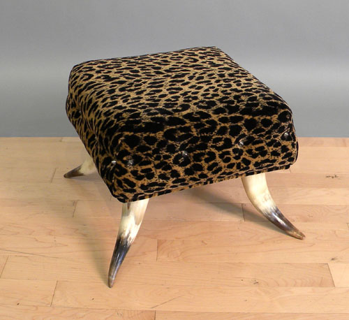 Appraisal: Horn footed stool h w