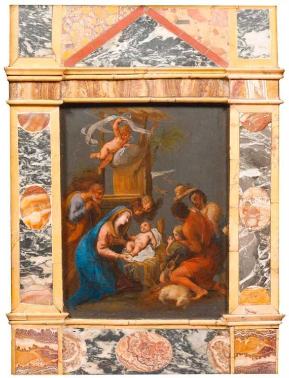 Appraisal: ITALIAN SCHOOL TH CENTURY The Holy Family with shepherds in