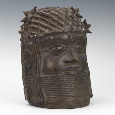 Appraisal: Edo Peoples British Benin Early th Century Bronze head of