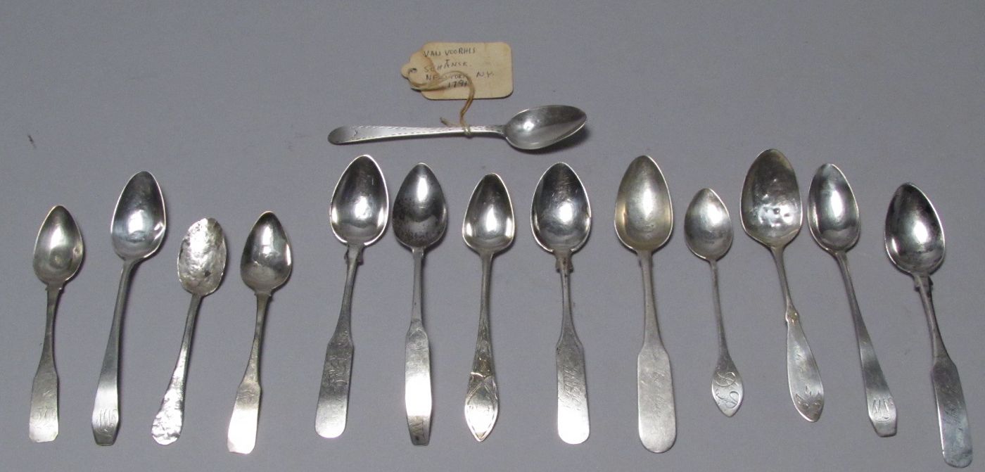 Appraisal: THIRTY AMERICAN SILVER SPOONS th and Early th CenturyBy various