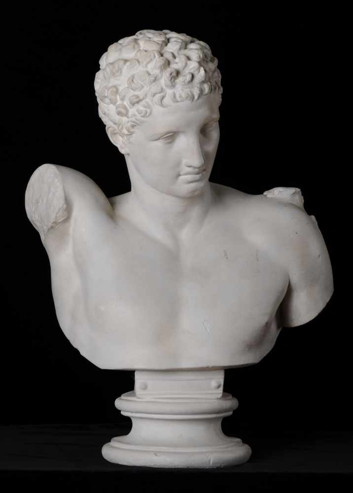 Appraisal: PLASTER CAST BUST OF THE HERMES OF OLYMPIA x x