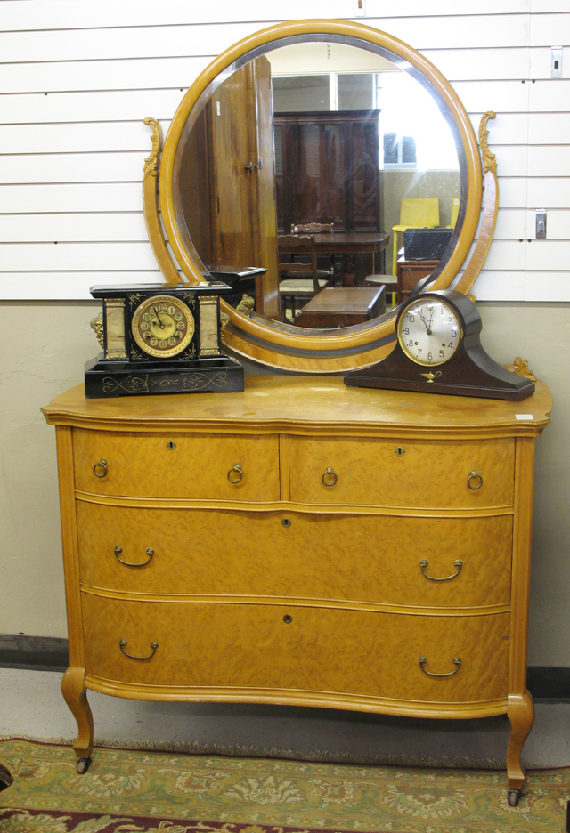 Appraisal: LATE VICTORIAN BIRD'S EYE MAPLE DRESSER American early th century