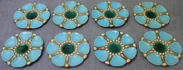 Appraisal: MINTON Set of Majolica Oyster Plates From a Pelham Manor