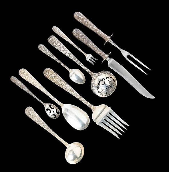 Appraisal: A sterling assembled partial flatware setS Kirk amp Son Baltimore