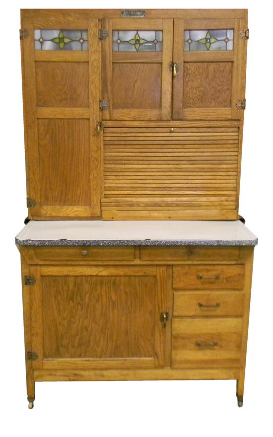 Appraisal: Hoosier cabinet McDougall Frankfort IN c - oak case three