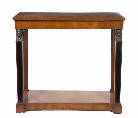 Appraisal: An Empire Style Console Table Baker having a rectangular top