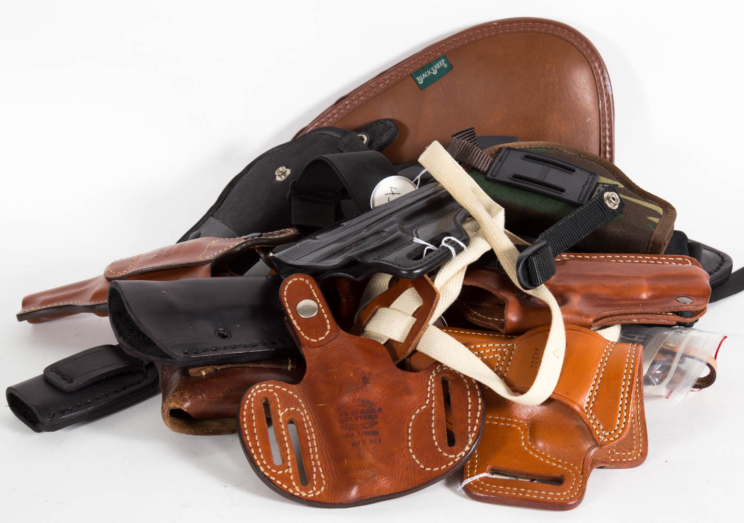 Appraisal: Large Selection of Pistol Holsters Large selection of pistol holsters