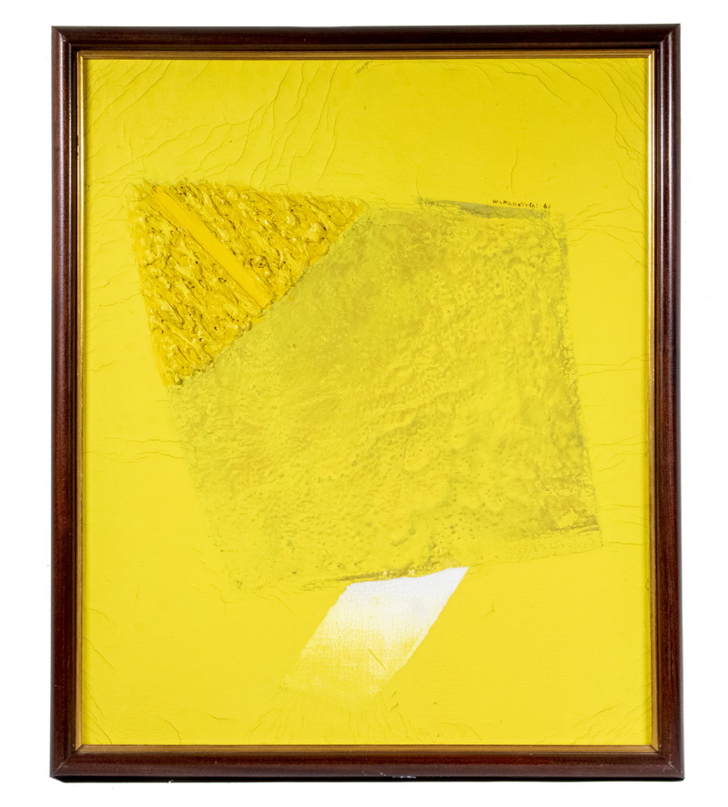 Appraisal: KAZUO WAKABAYASHI BRAZIL JAPAN - Yellow Kite impasto oil on