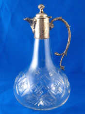 Appraisal: A Late Victorian silver mounted cut glass claret jug with