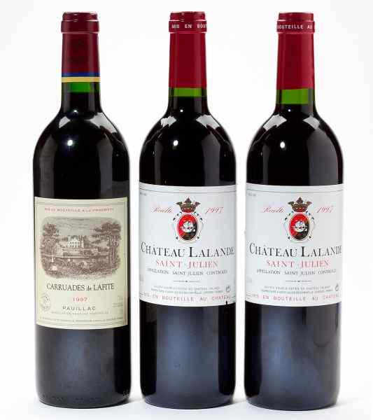 Appraisal: Carruades de Lafite Chateau Lalande total bottlesVintage Carruades de Lafite