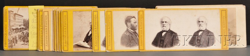 Appraisal: Photography th Century Group of twenty-seven stereoscopic cards comprising nineteen