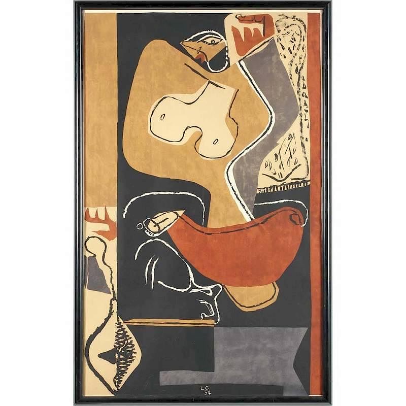 Appraisal: Le Corbusier French - Femme a la Main Levee lithograph