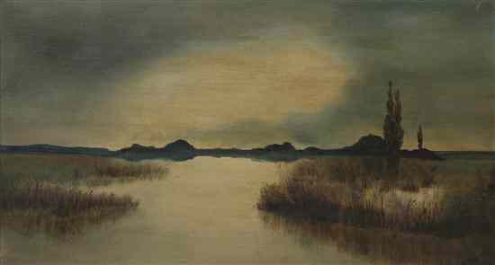 Appraisal: W Taylor th century View of a Marsh oil on