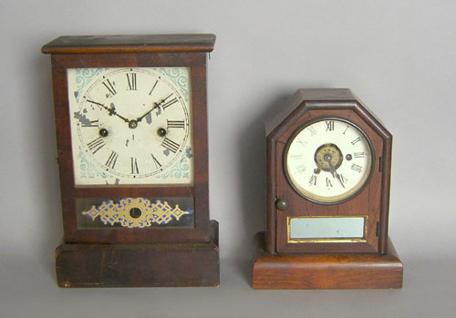 Appraisal: Waterbury mantle clock h together with a Seth Thomas clock