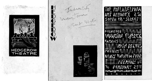 Appraisal: WHARTON ESHERICK Group of ephemera including a photograph of Wharton