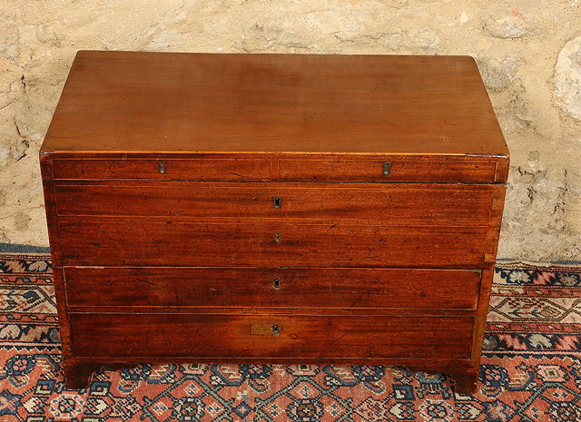 Appraisal: A GEORGIAN MAHOGANY AND SATINWOOD INLAID COLLECTORS CABINET with hinged