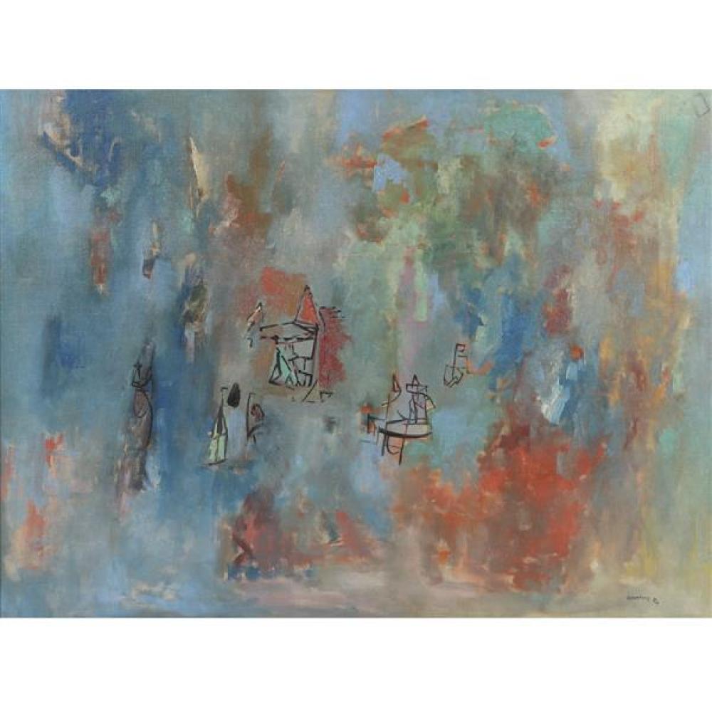 Appraisal: RALPH ROSENBORG NEW YORK - UNTITLED ABSTRACT OIL ON CANVAS