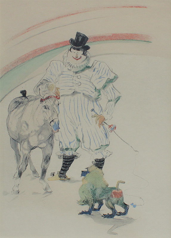 Appraisal: TOULOUSE-LAUTREC Henri de French - Clown Monkey and Pony from