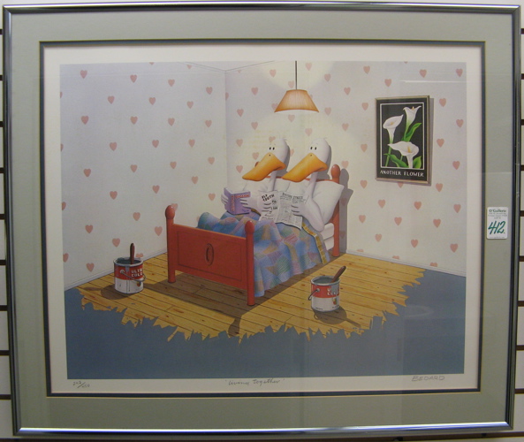 Appraisal: MICHAEL BEDARD COLOR LITHOGRAPH American born -known for his ducks