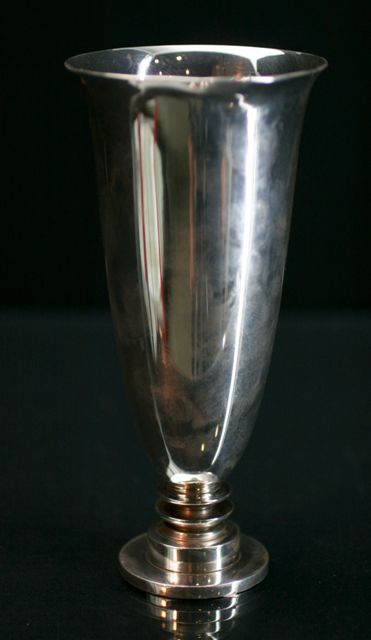 Appraisal: A Georg Jensen sterling silver vase cms high damage