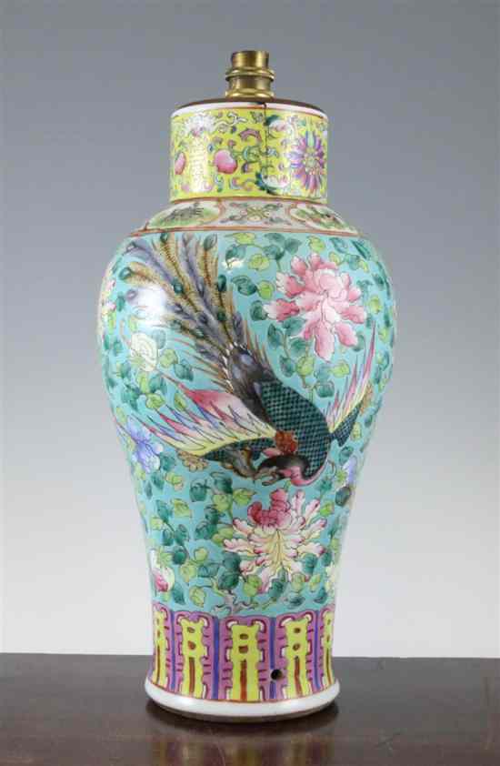 Appraisal: A Chinese famille rose baluster vase late th early th