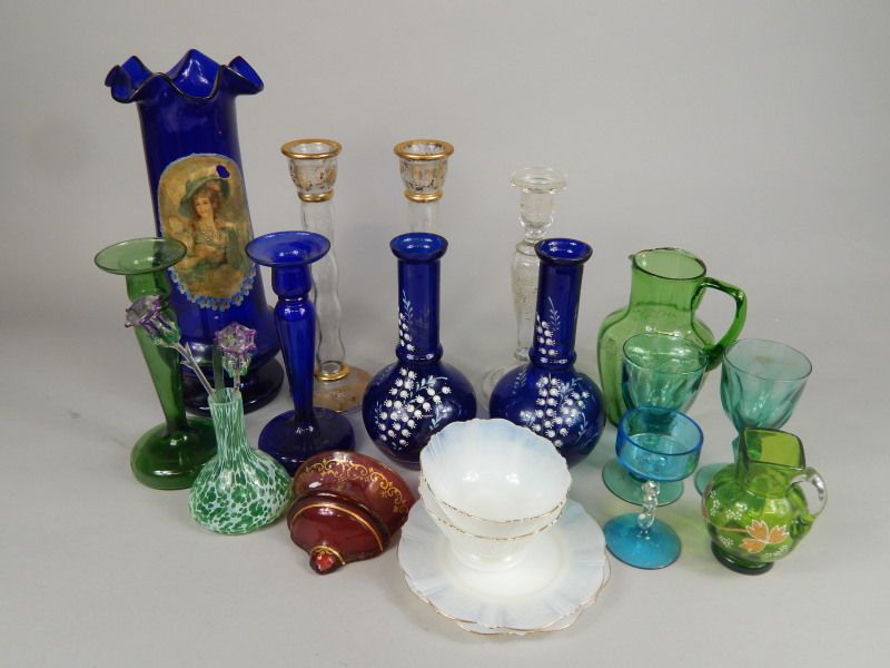 Appraisal: A quantity of Victorian and later coloured and other glass