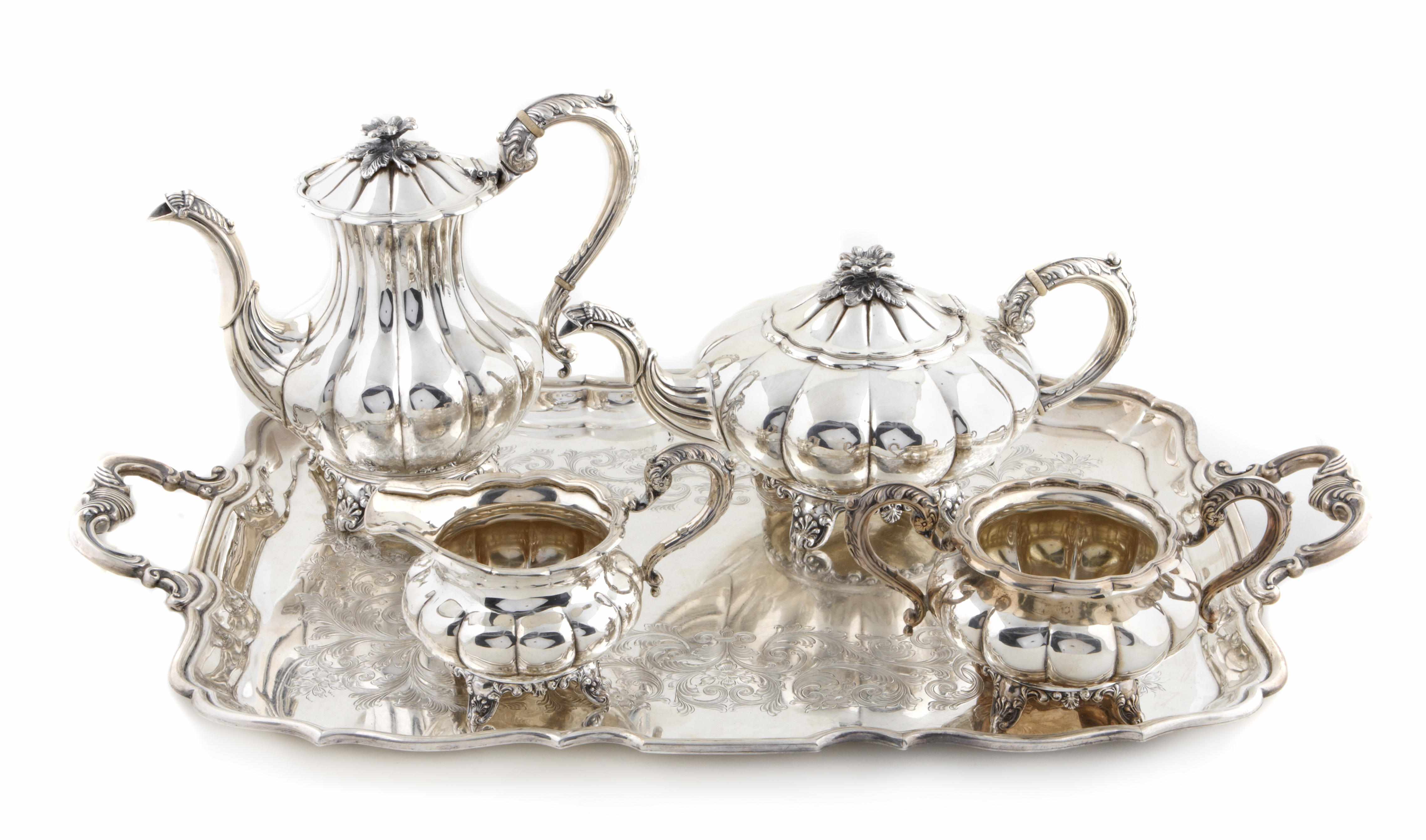 Appraisal: Canadian sterling antique reproduction four piece tea and coffee set