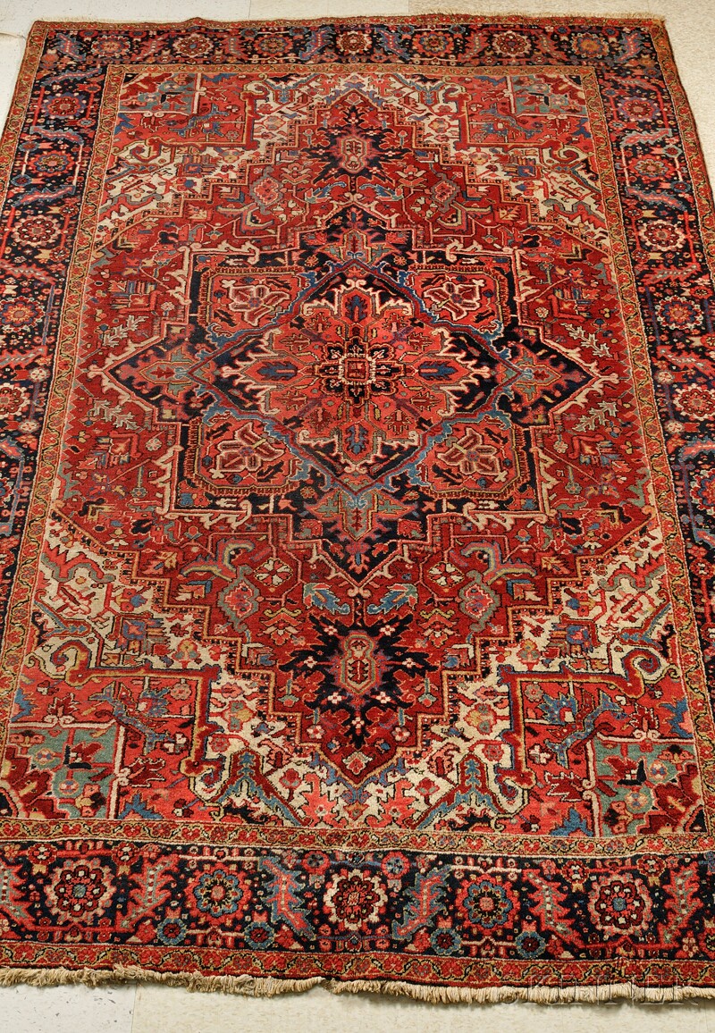 Appraisal: Heriz Carpet Northwest Persia second quarter th century small spots