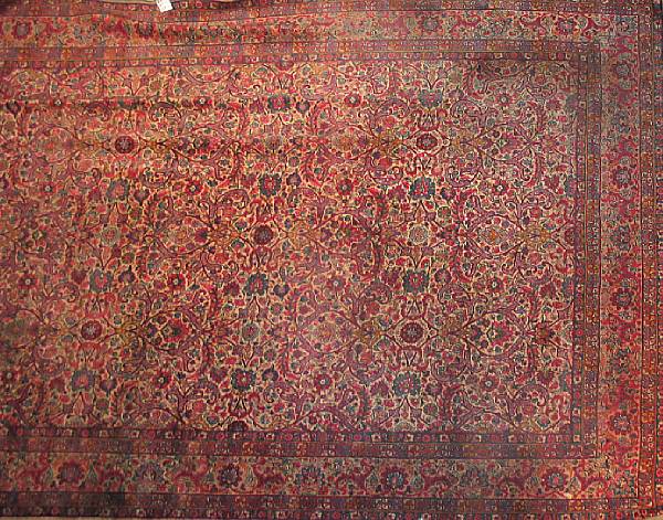 Appraisal: A Kerman carpet size approximately ft in x ft in