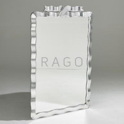 Appraisal: LA BARGE Wall mirror USA s Silver-leaf wood frame and