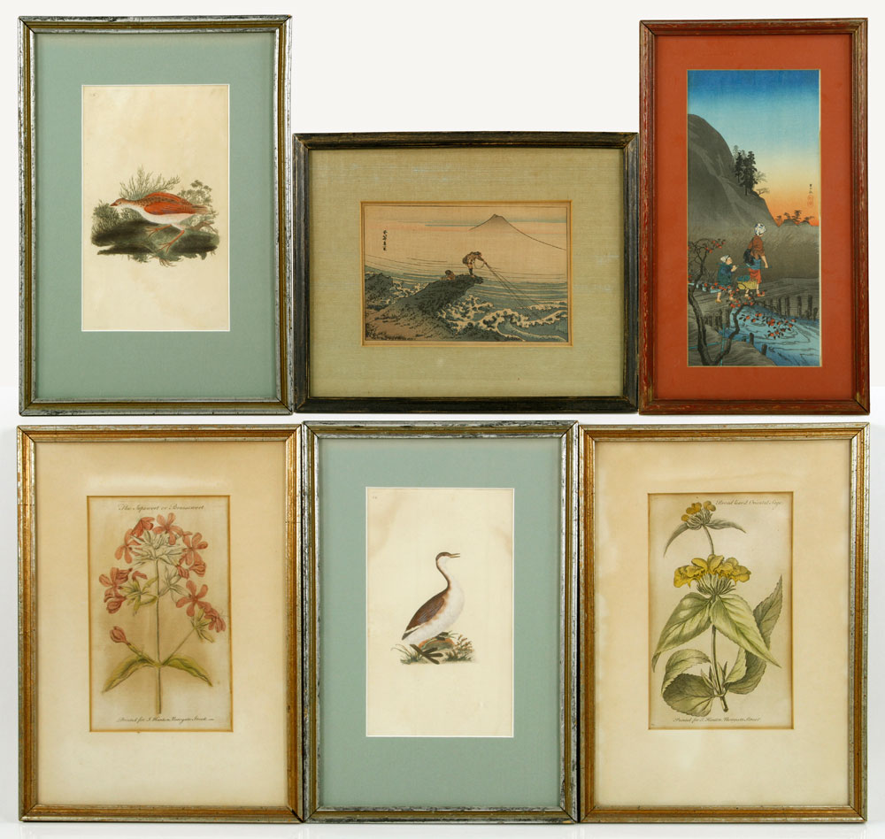 Appraisal: - Early Prints Lot of six early prints to include