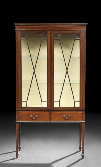 Appraisal: Edwardian Mahogany Display Cabinet ca in the Georgian taste the