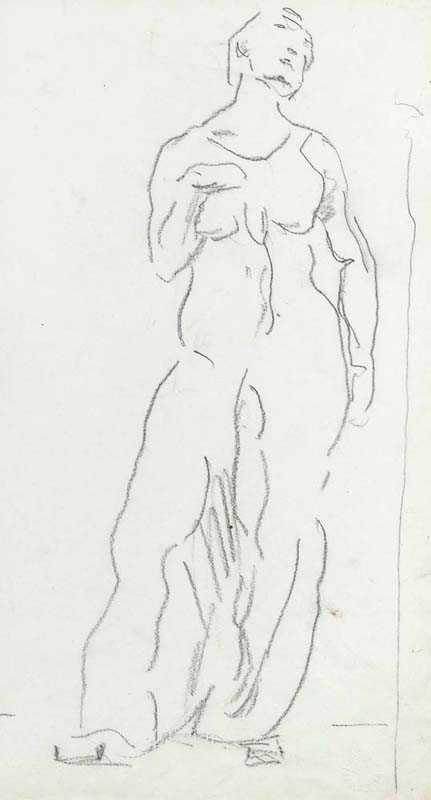 Appraisal: HODLER FERDINAND Bern - Geneva Study of a female figure