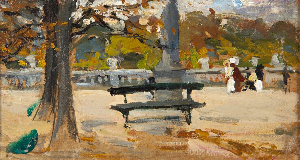 Appraisal: ALICE DANNENBERG FRENCH - ALICE DANNENBERG FRENCH - Park Bench