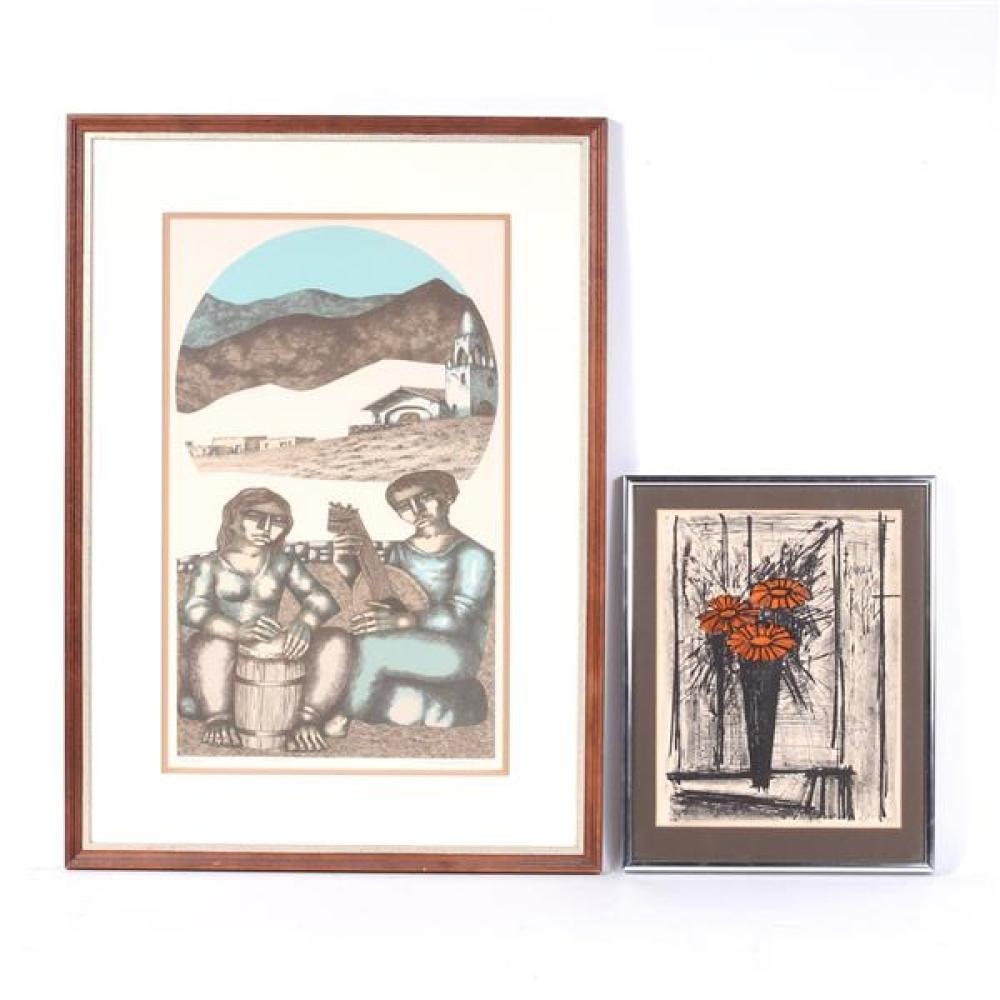 Appraisal: TWO COLLECTORS' GUILD LTD NY LITHOGRAPHS BERNARD BUFFET BOUQUET AND