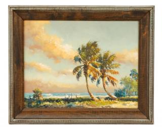 Appraisal: Harold Newton Signed Florida Highwaymen Landscape Harold Newton American Florida