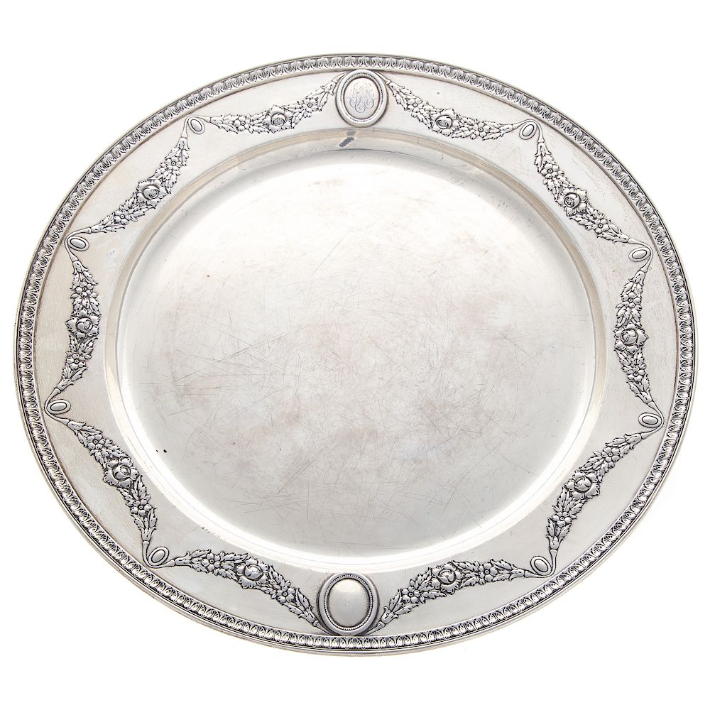 Appraisal: Gorham Sterling Silver Platter date mark retailed Bailey Banks Biddle