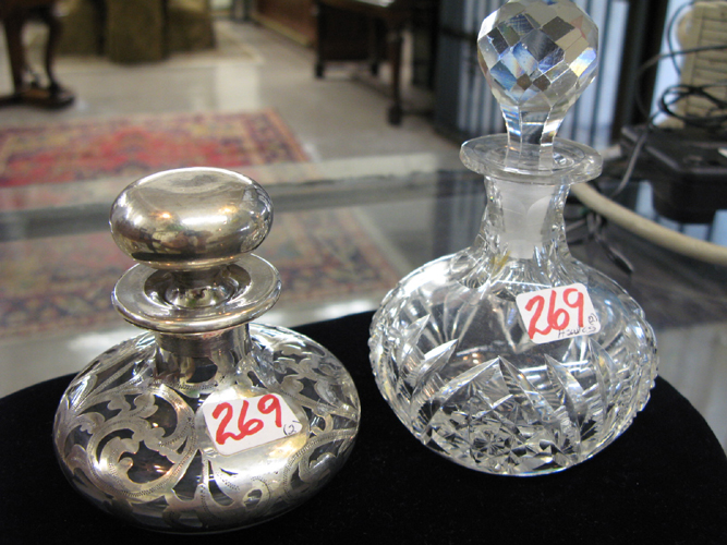 Appraisal: TWO COLLECTIBLE PERFUMES One is a signed Hawkes brilliant cut