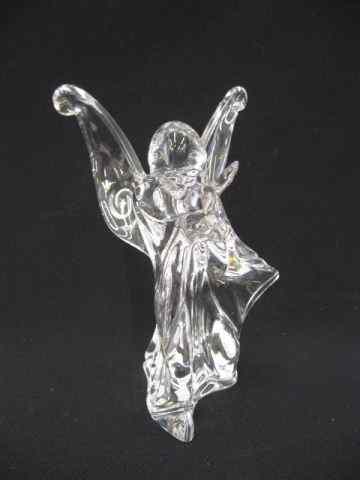 Appraisal: Baccarat Crystal Angel Figurine holding a dove '' signed excellent