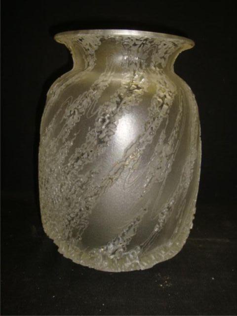 Appraisal: LALIQUE Crystal Vase Signed Lalique France From a Norwalk home