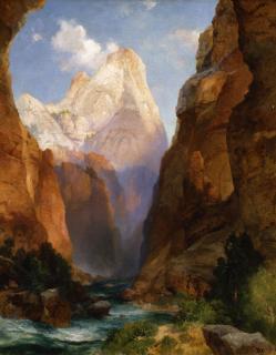 Appraisal: THOMAS MORAN - The Rio Virgin Southern Utah oil on