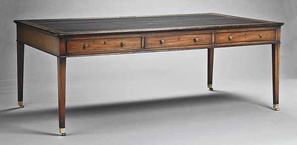 Appraisal: A Late George III Carved Mahogany Partner s Writing Table