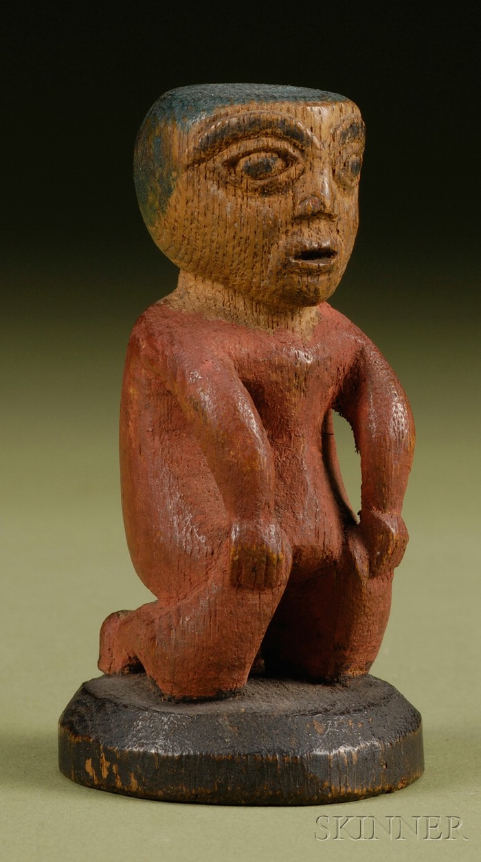 Appraisal: Northwest Coast Carved and Painted Human Figure c second half