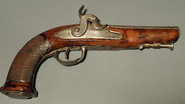 Appraisal: Belgian percussion pistol early th c l